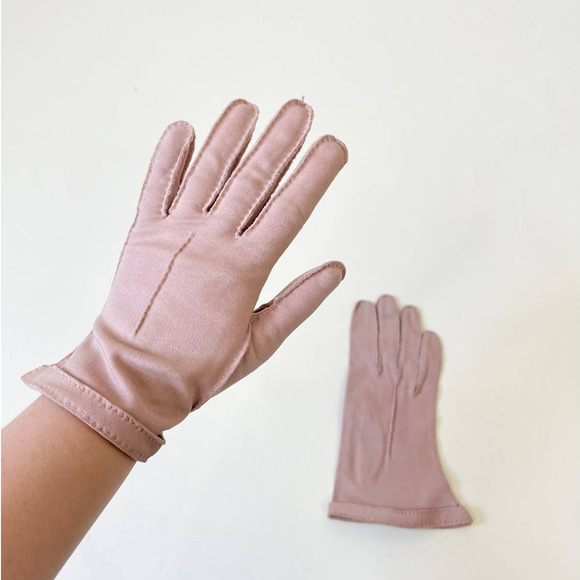 Vintage Accessories 6s Vintage Roselle Pink Woven Cotton Gloves Poshmark